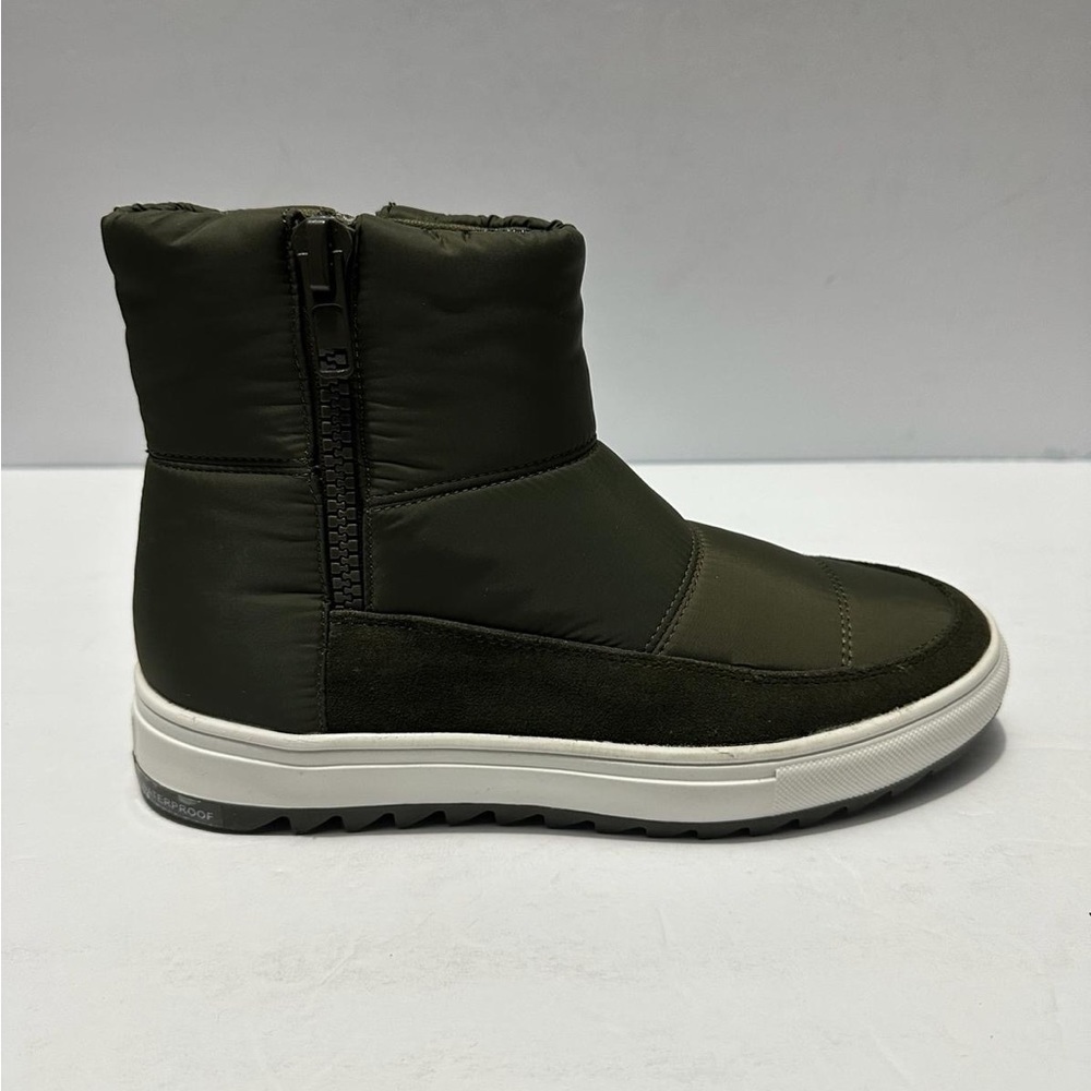 NEw Blondo Olive "Saffron" Suede & Nylon Waterproof Booties Size 7.5 M